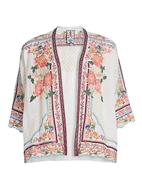 Fuji Floral Kimono-Style Jacket