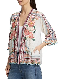 Fuji Floral Kimono-Style Jacket