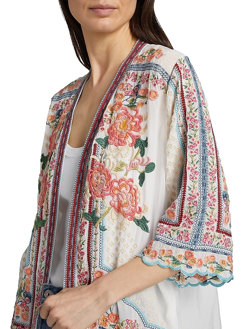 Fuji Floral Kimono-Style Jacket