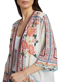 Fuji Floral Kimono-Style Jacket