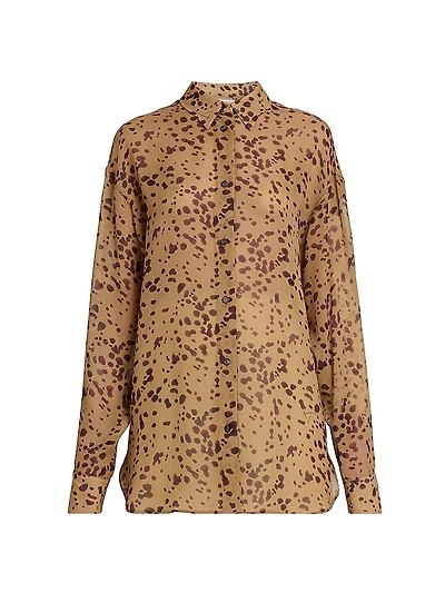 Scattered Dye Silk Shirt