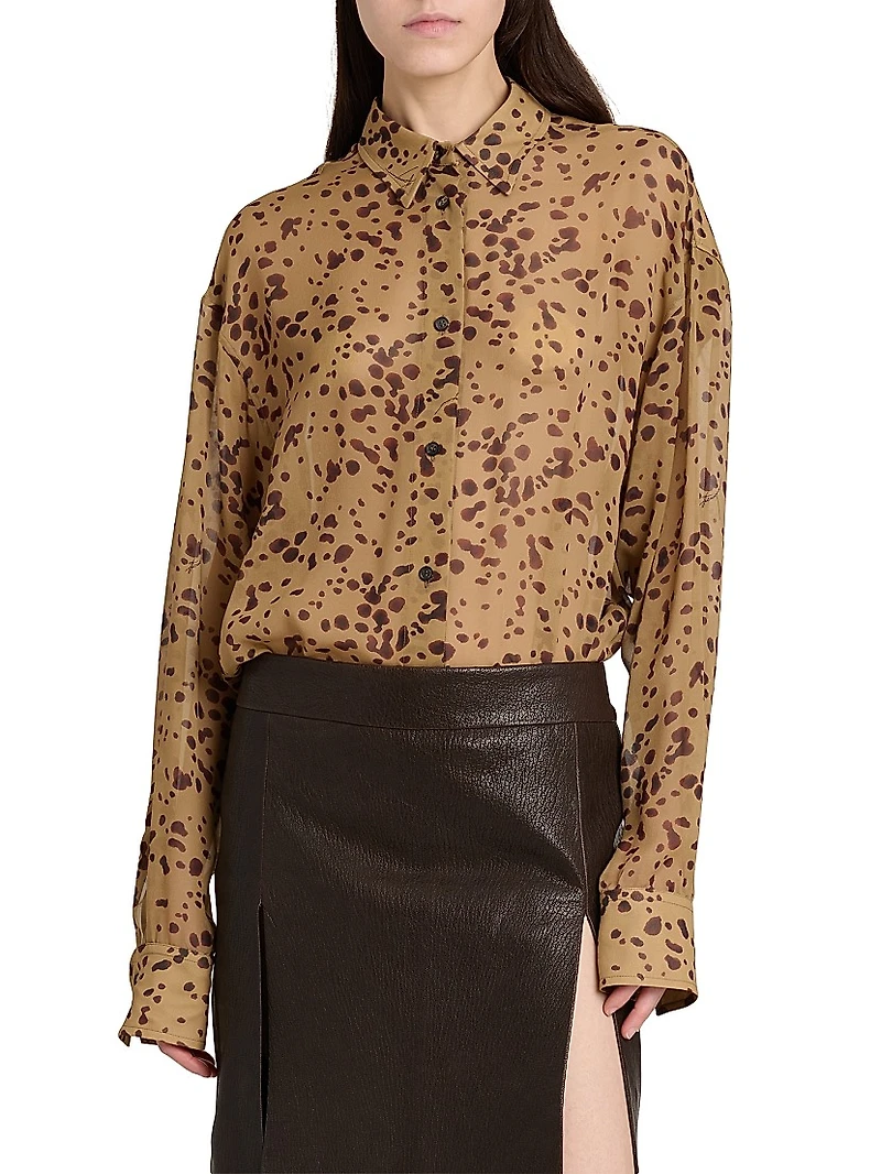 Scattered Dye Silk Shirt