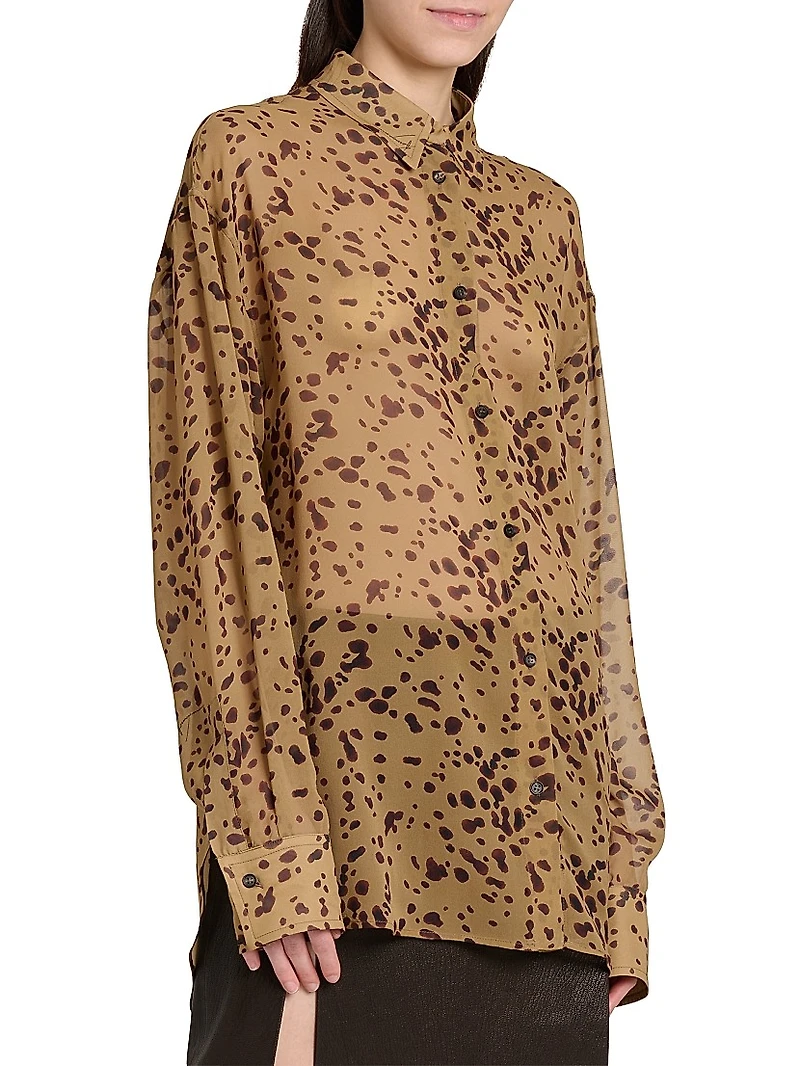 Scattered Dye Silk Shirt