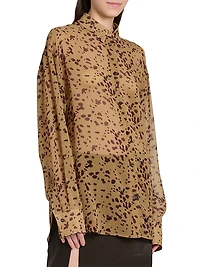 Scattered Dye Silk Shirt