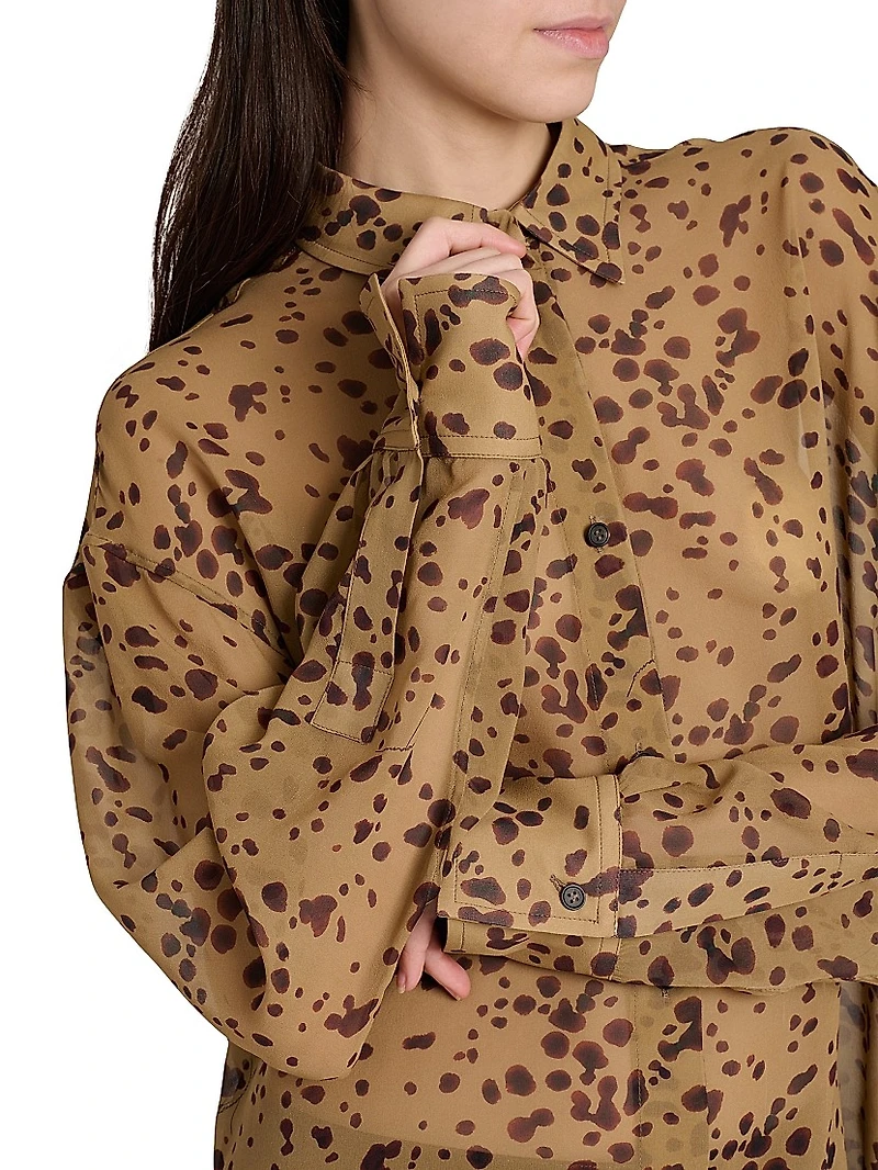 Scattered Dye Silk Shirt
