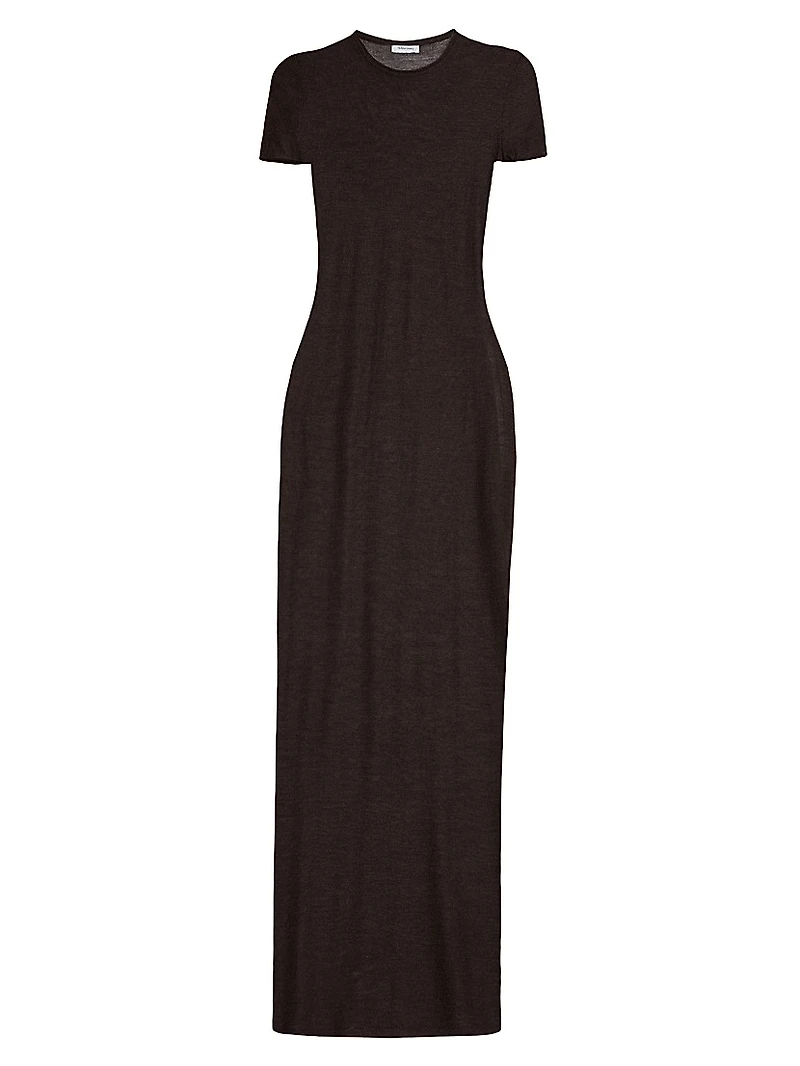 Fitted Semi-Sheer T-Shirt Dress