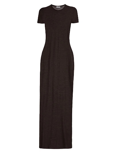 Fitted Semi-Sheer T-Shirt Dress