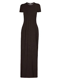 Fitted Semi-Sheer T-Shirt Dress