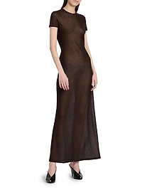 Fitted Semi-Sheer T-Shirt Dress