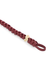 18K Gold-Plated Sterling Silver & Leather Bracelet