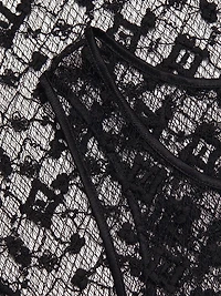 Diamond-Embroidered Sheer Midi-Dress