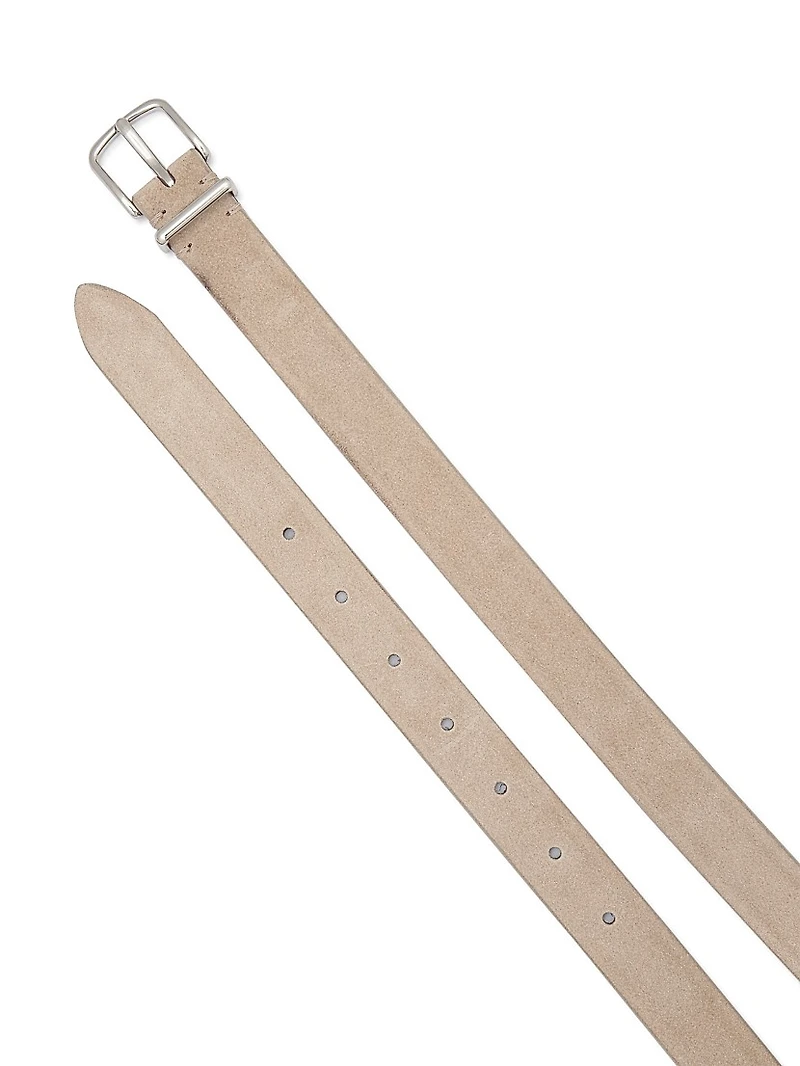 Suede Polished Buckle Belt