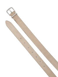 Suede Polished Buckle Belt