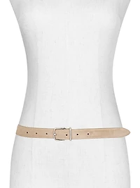 Suede Polished Buckle Belt