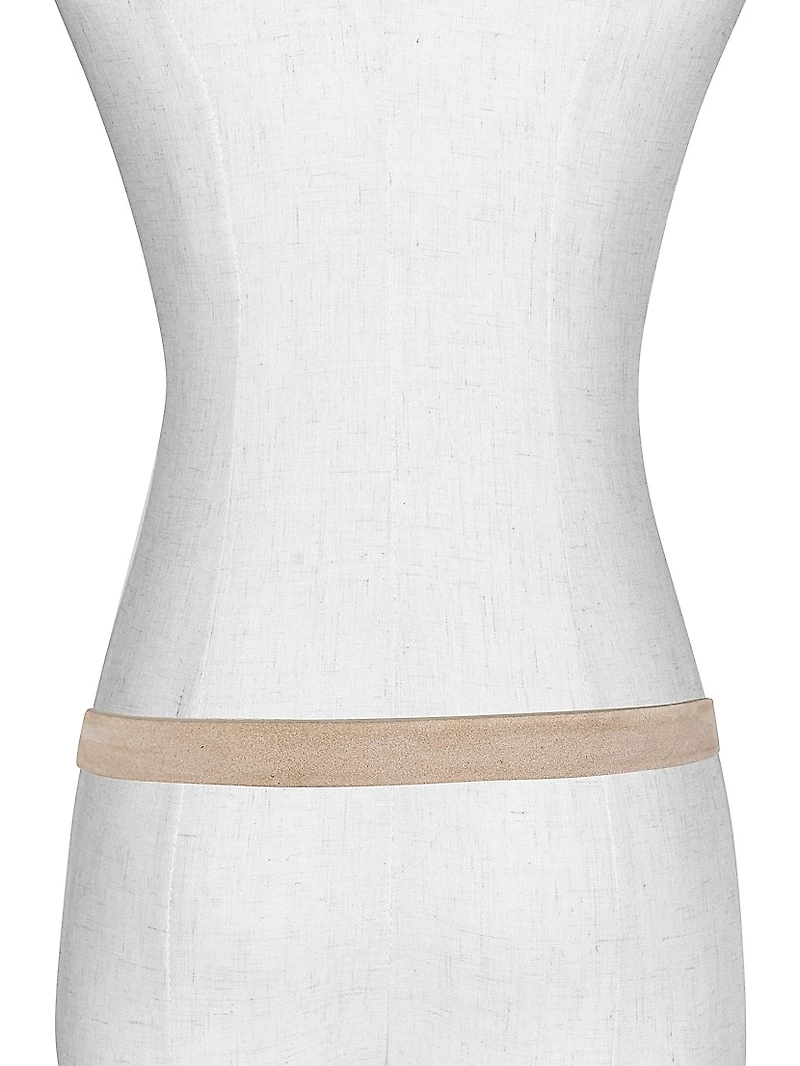 Suede Polished Buckle Belt