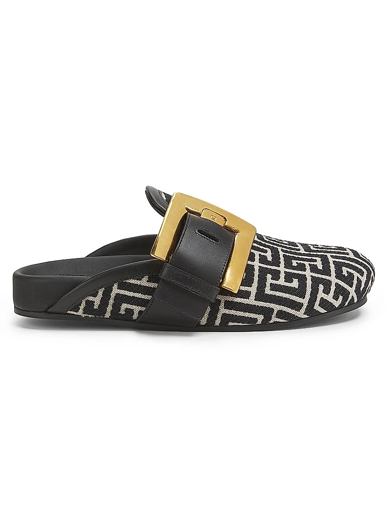Anthem Monogram Jacquard Mules