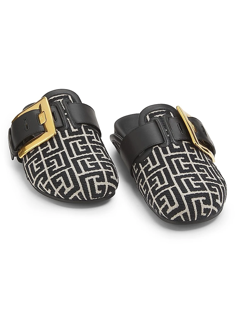 Anthem Monogram Jacquard Mules