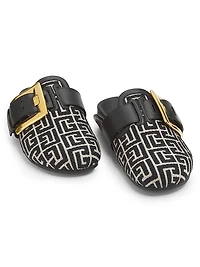 Anthem Monogram Jacquard Mules