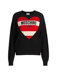 Striped Heart Logo Sweater