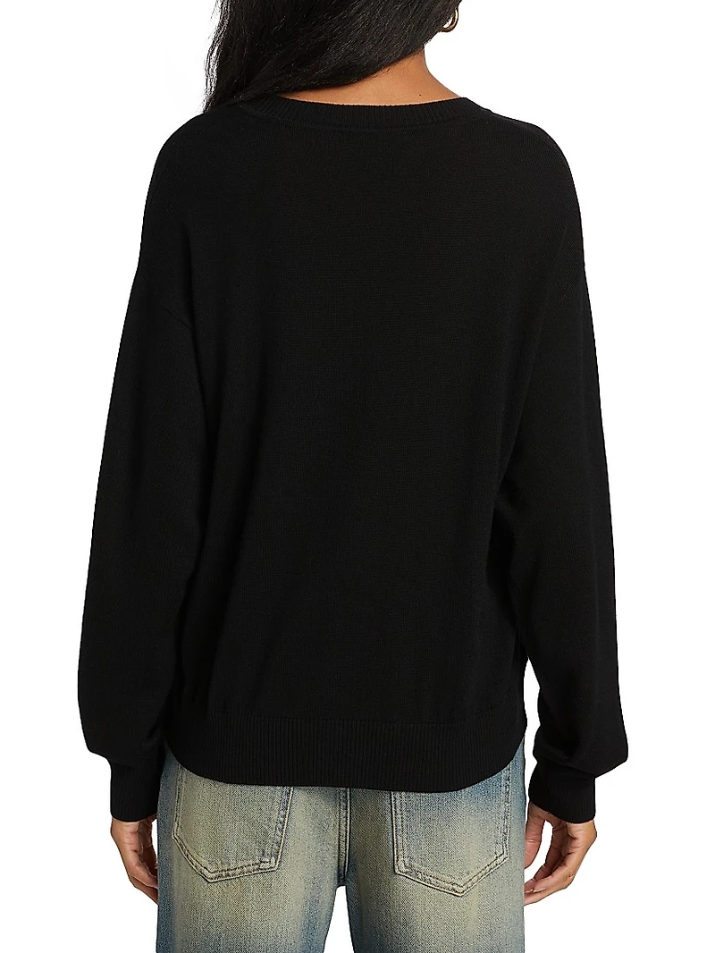 Striped Heart Logo Sweater