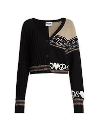 Split V-neck Cardigan