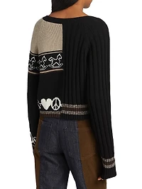 Split V-neck Cardigan