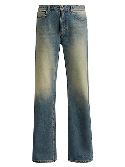 Mid-Rise Straight Jeans