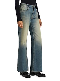 Mid-Rise Straight Jeans