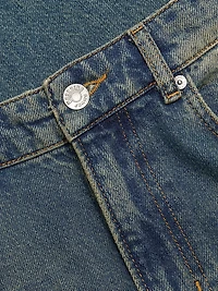 Mid-Rise Straight Jeans