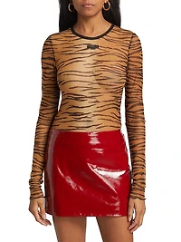 Tiger Stripe Sheer Top