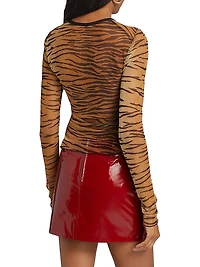 Tiger Stripe Sheer Top