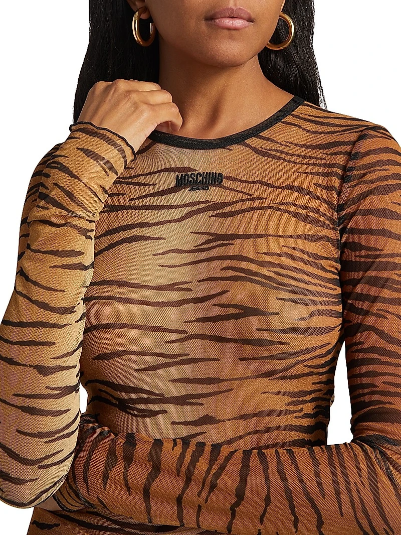Tiger Stripe Sheer Top