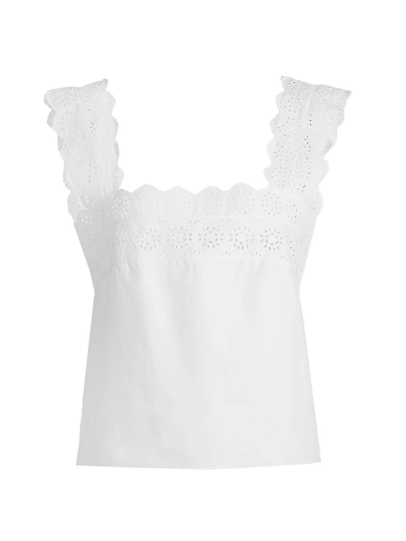 The Eyelet Cotton Tank