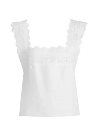 The Eyelet Cotton Tank