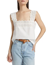 The Eyelet Cotton Tank