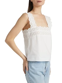 The Eyelet Cotton Tank