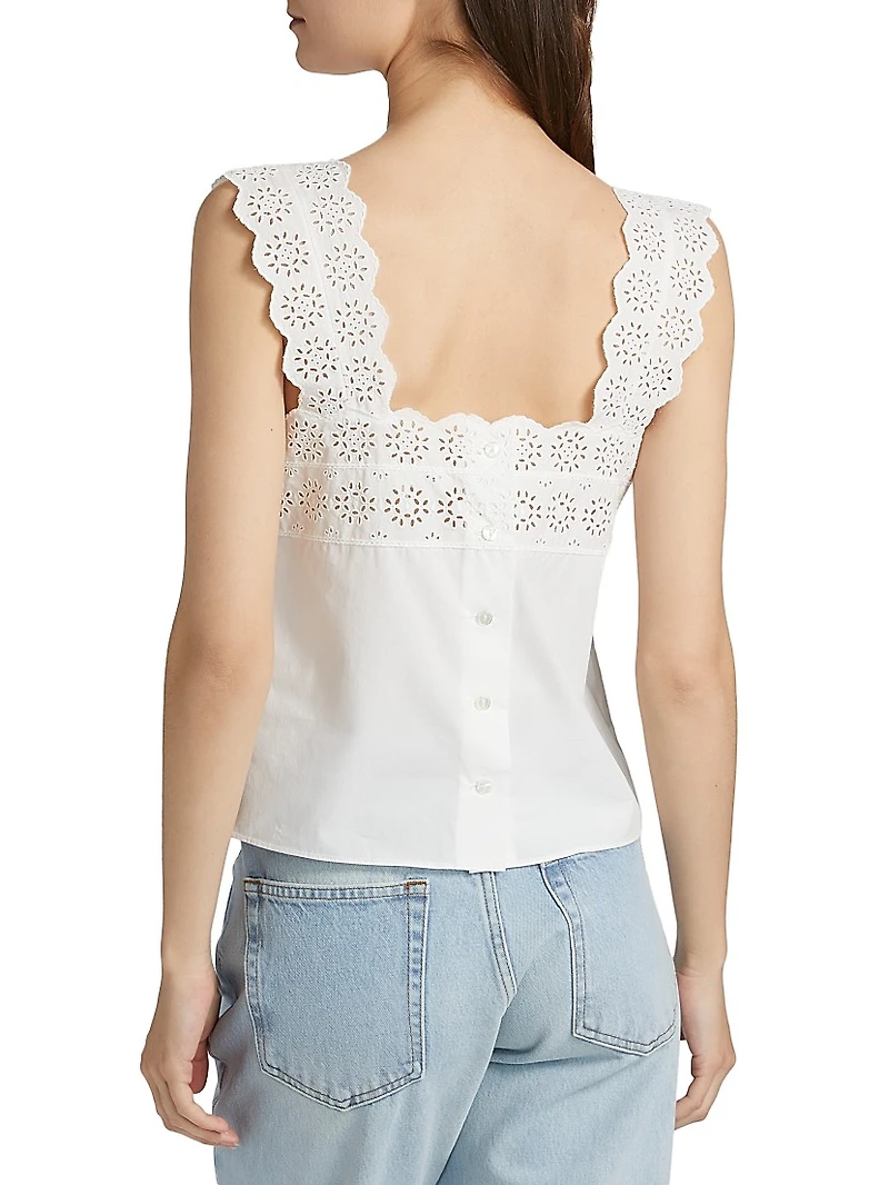 The Eyelet Cotton Tank