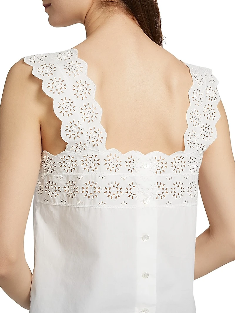 The Eyelet Cotton Tank