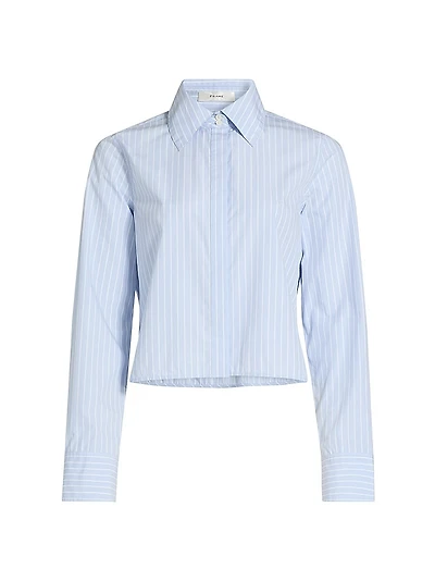 Modern Striped Cotton Poplin Shirt