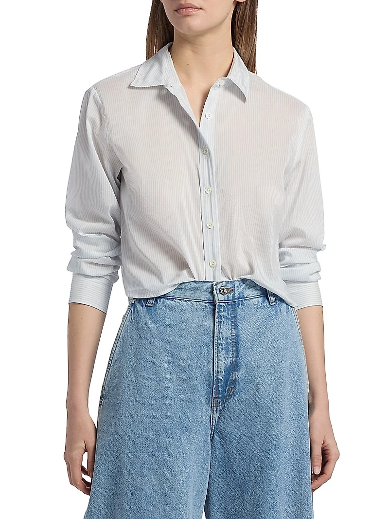 Striped Cotton-Silk Shirt