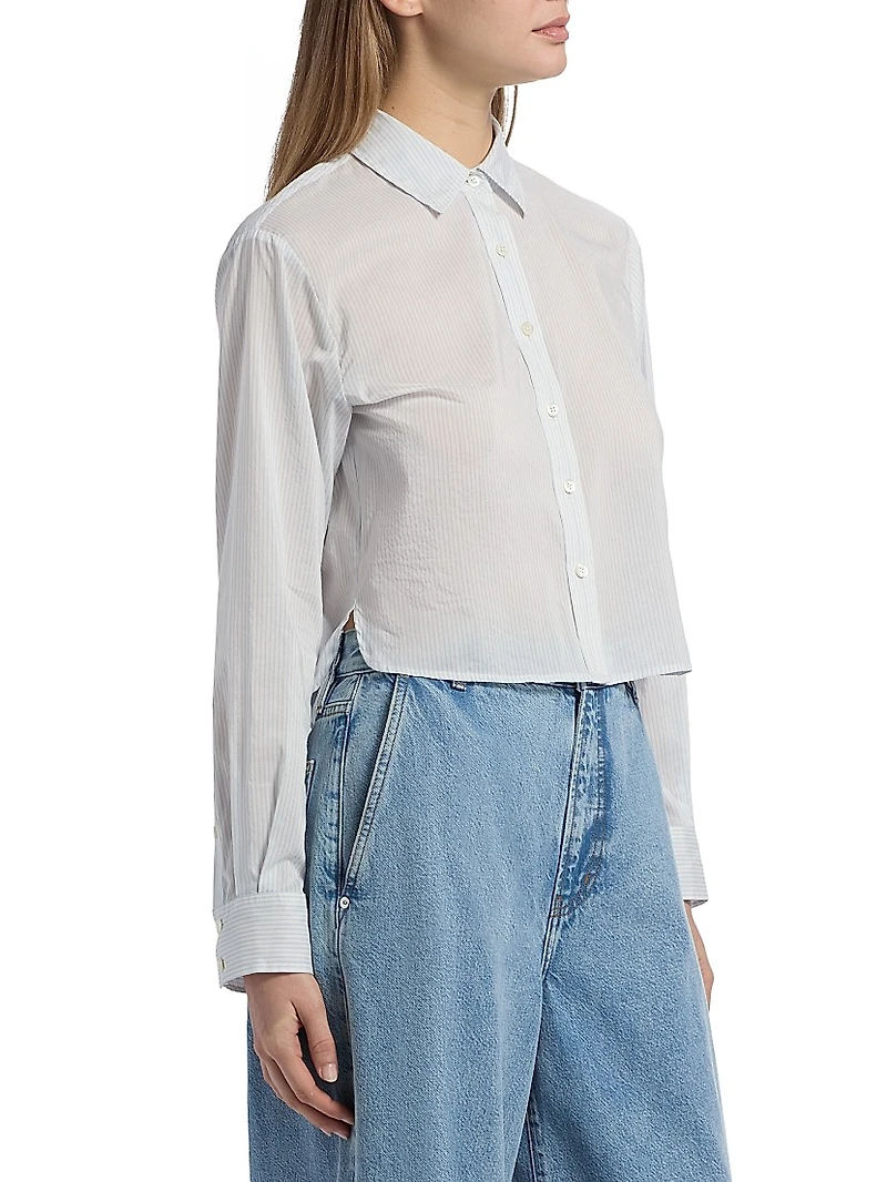 Striped Cotton-Silk Shirt