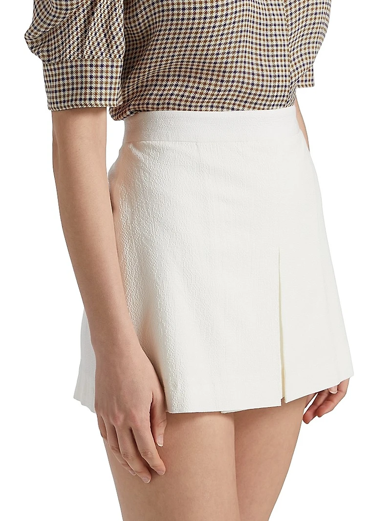 The Seersucker Cotton Skort