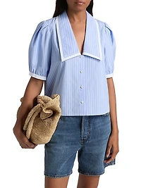 The Stripe Cotton Sailor Blouse