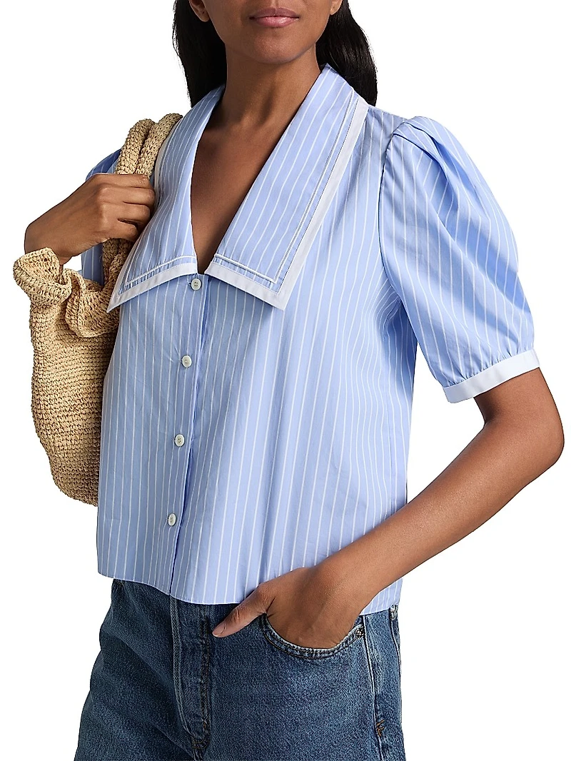 The Stripe Cotton Sailor Blouse