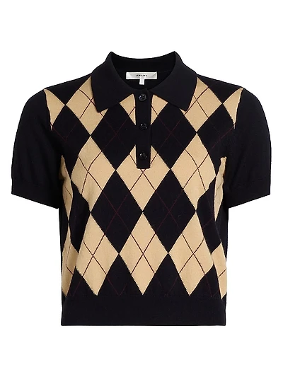 The Argyle Wool Polo Sweater