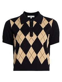 The Argyle Wool Polo Sweater