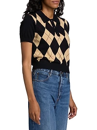 The Argyle Wool Polo Sweater
