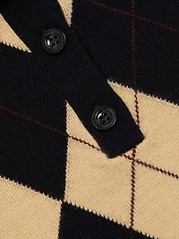 The Argyle Wool Polo Sweater