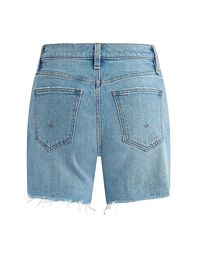 Devon Distressed Denim High-Rise Boyfriend Shorts