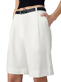 The Brody Linen Blend Bermuda Shorts